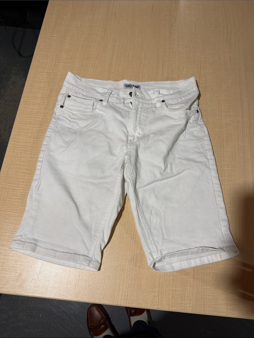 Suko Jeans Men's White Denim Jean Shorts